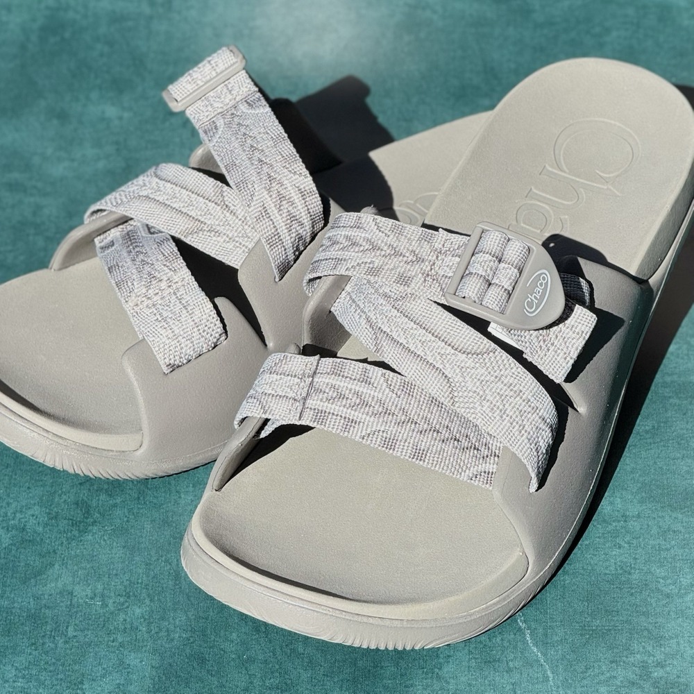 Chaco Women's Chillos Slides Size 11 Slide Flip Flop Gray Adjustable Outdoor